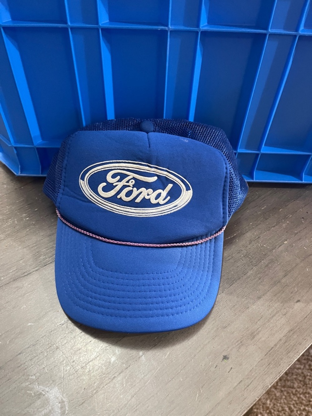 Ford Blue Mesh Cap with White Logo